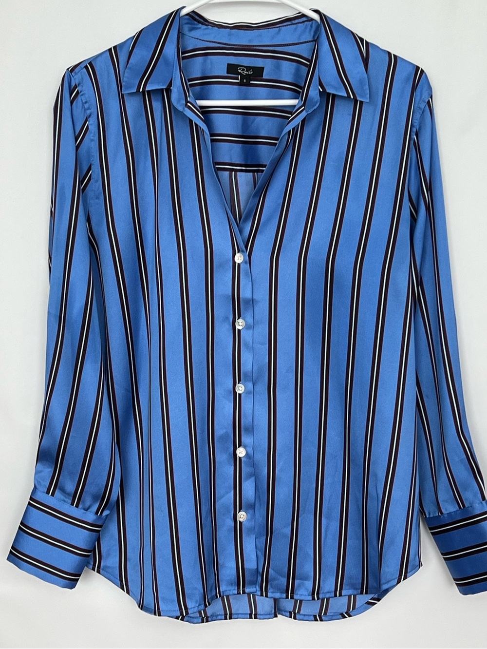 Rails Ledger Primrose Stripe Button Down Blouse Blue Size S